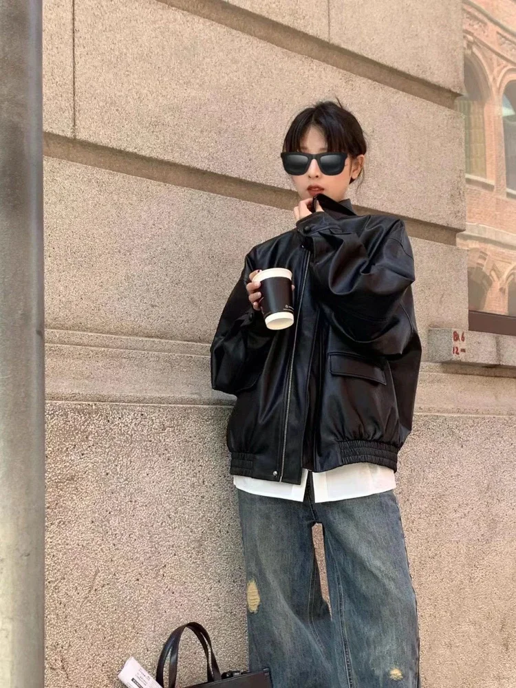 Винтажная куртка из искусственной кожи - Фотография_2