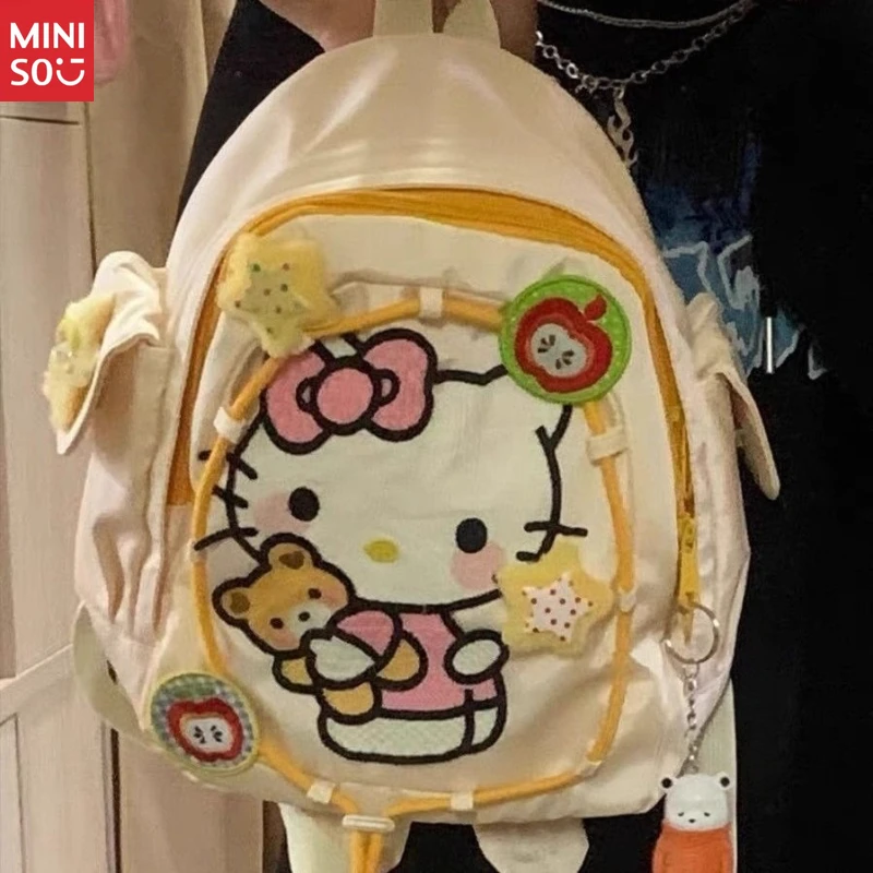 Ретро-рюкзак miniso hello kitty |   мини-сумка в стиле showa - Фотография_3