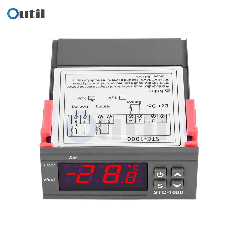Φ цифровой термостат 12v 24v 220v для φ терморегулятор