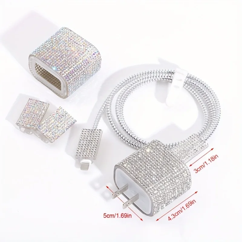 Роскошный чехол для зарядного устройства с бриллиантами для iphone 16 - Фотография_2