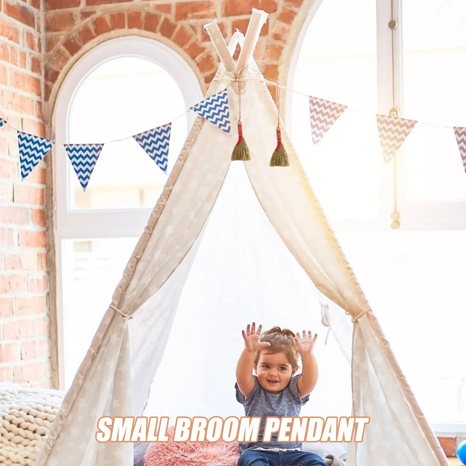 Мини-кисточка, декор для метлы