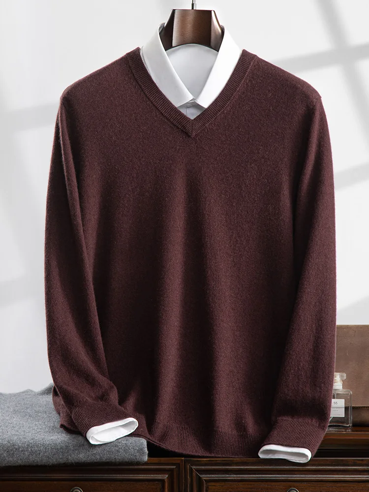 Роскошный мужской свитер из 100% кашемира - Фотография_2