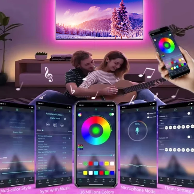 Rgb 5050 светодиодный светильник для комнаты - Фотография_3