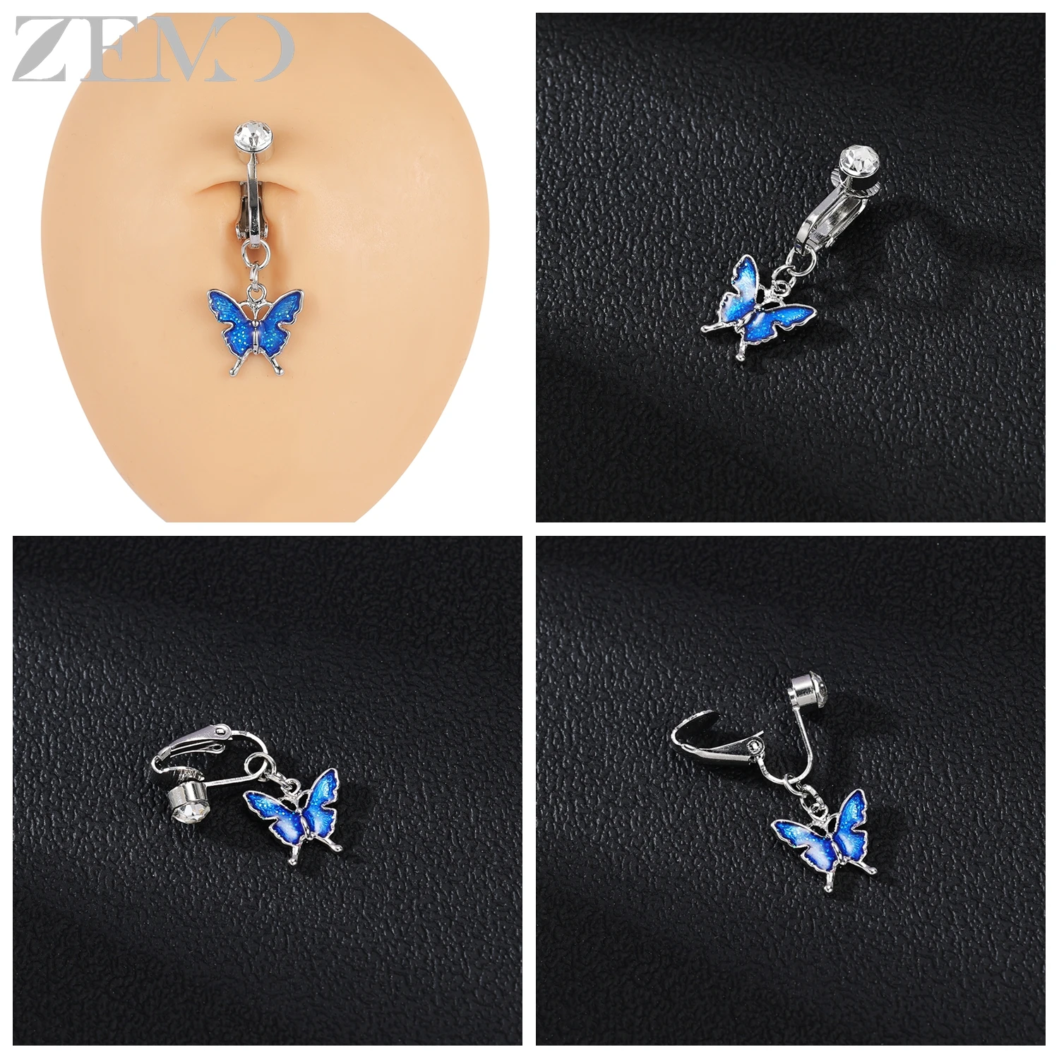 Кольца из нержавеющей стали с зажимом для пупка для женщин и девочек - Фотография_4