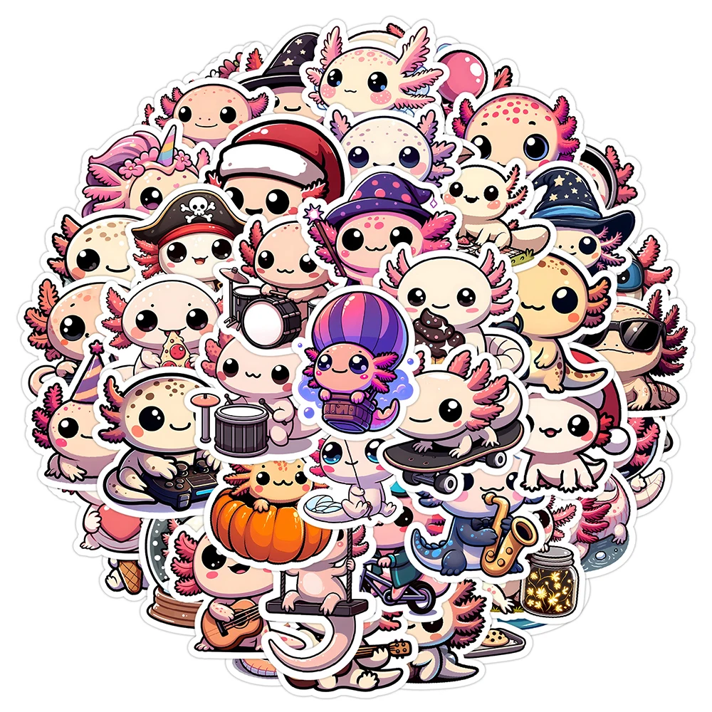 Kawaii аксолотль граффити наклейки - Фотография_3