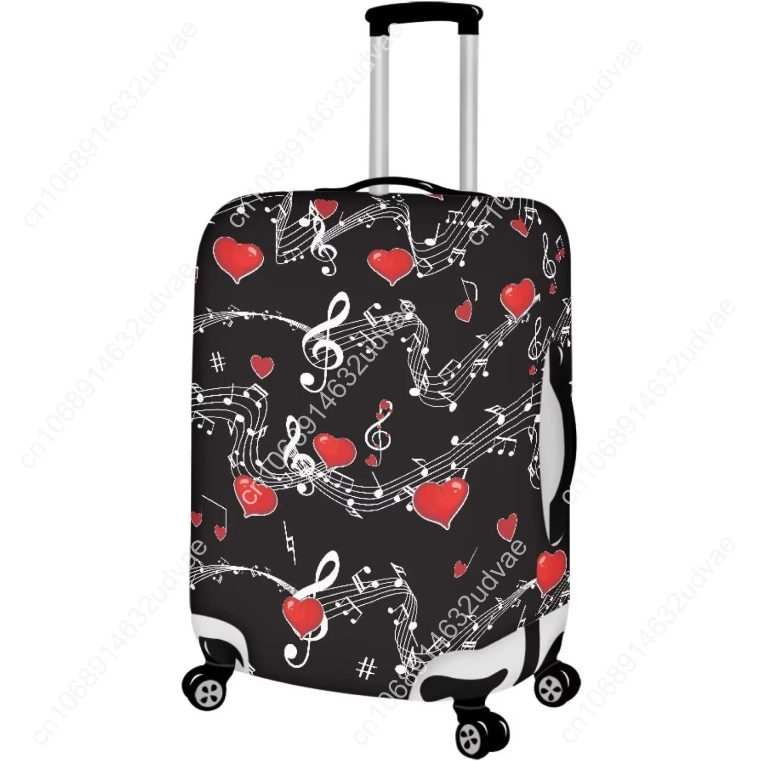 Музыкальные ноты с красным сердцем любви - Фотография_2