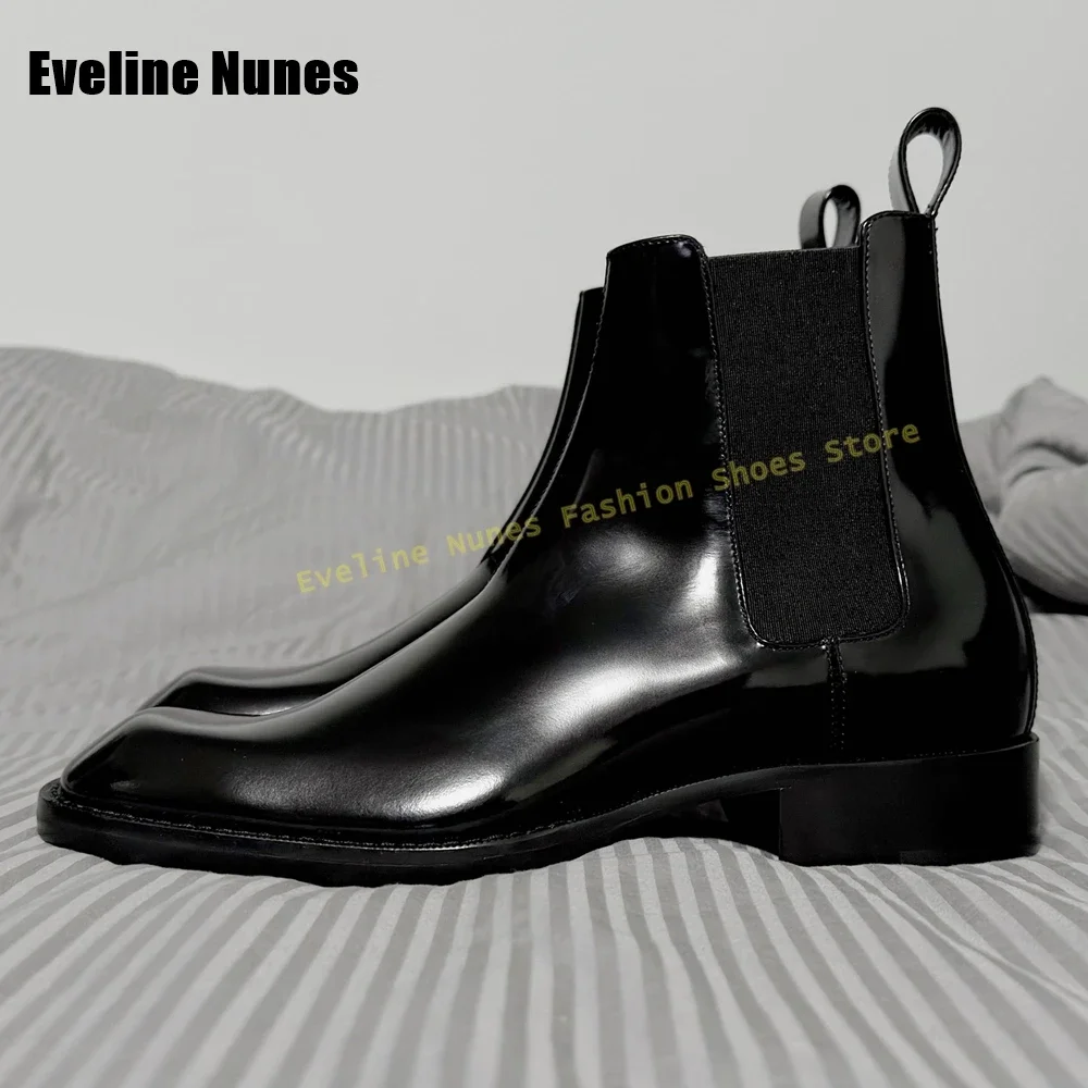 Ботинки челси с квадратным носком в стиле ретро - Фотография_2