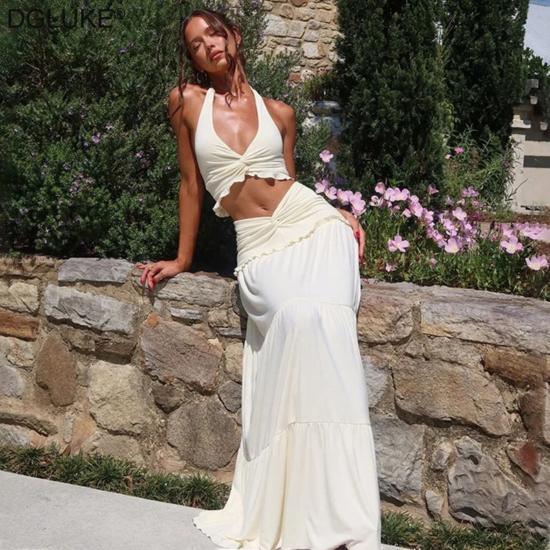 Dgluke укороченный топ и длинная юбка