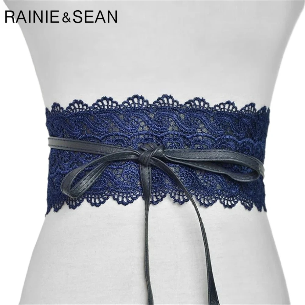 Rainie sean темно-синие широкие ремни для женщин