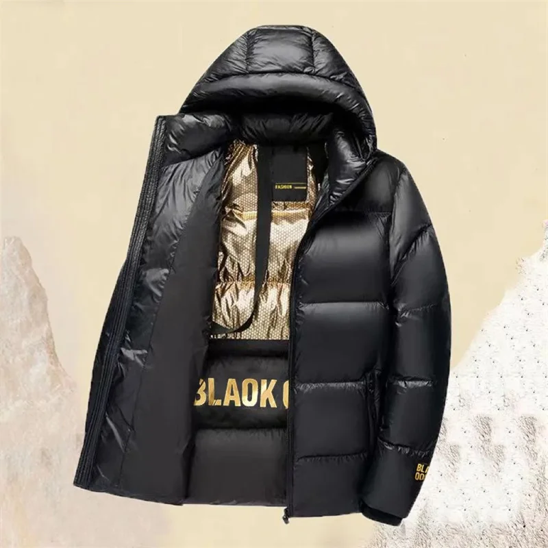 Черная короткая толстая хлопковая куртка с капюшоном для женщин