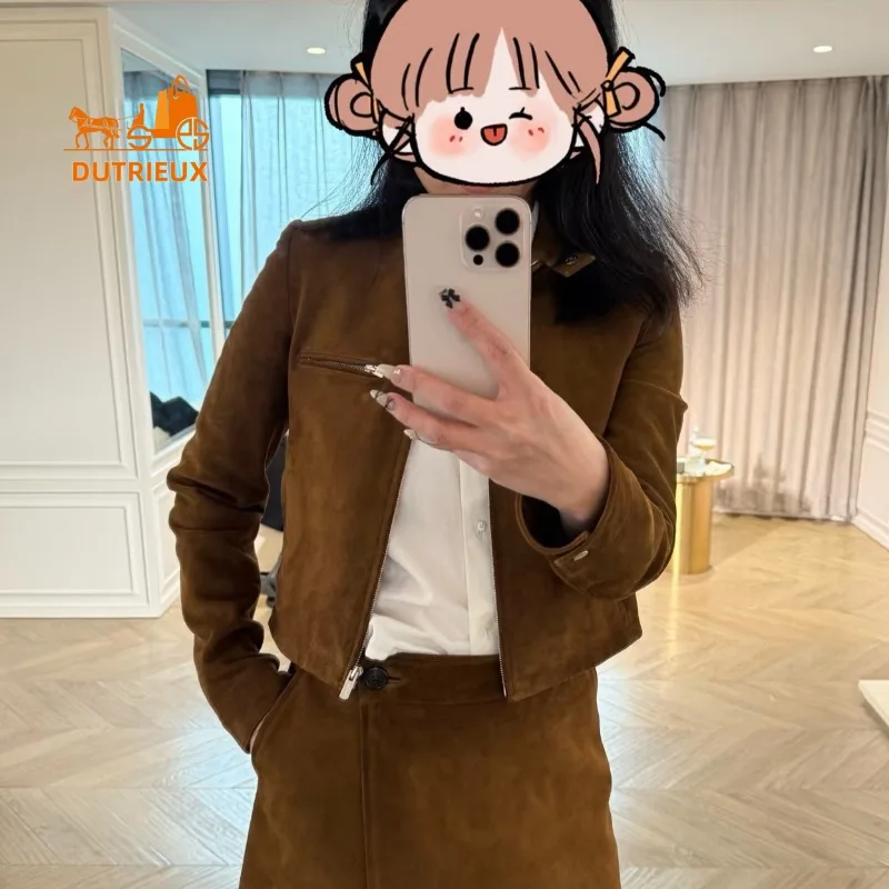 Зимняя летная замшевая кожаная куртка - Фотография_3