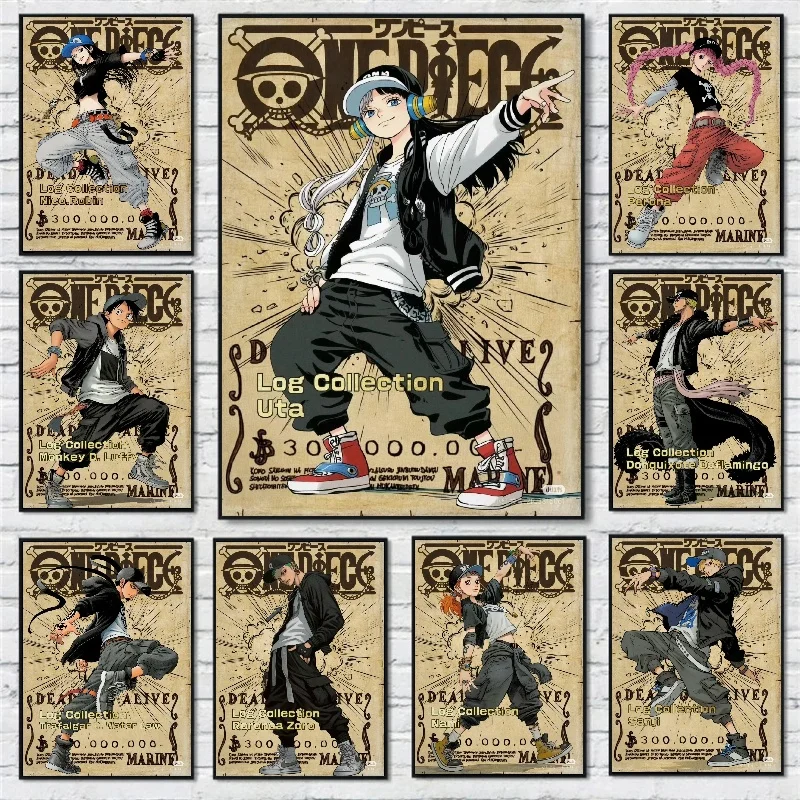 Цельный луффи, винтажные плакаты с надписью