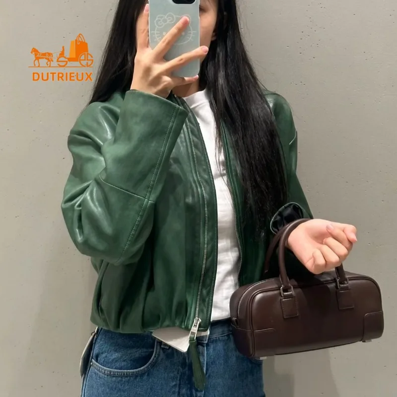 Зимняя модная кожаная куртка в - Фотография_5