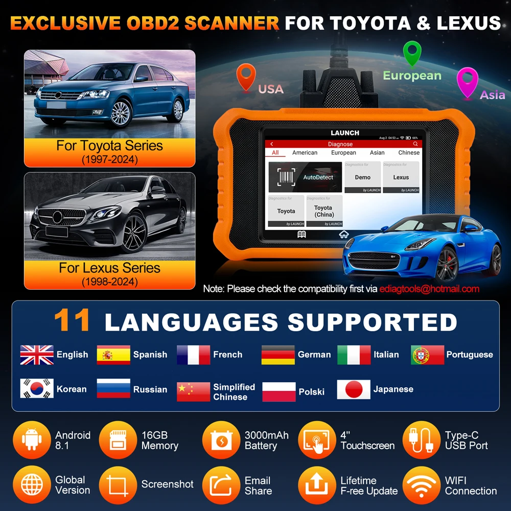 Автомобильные диагностические инструменты launch x431 elite 2 - Фотография_5