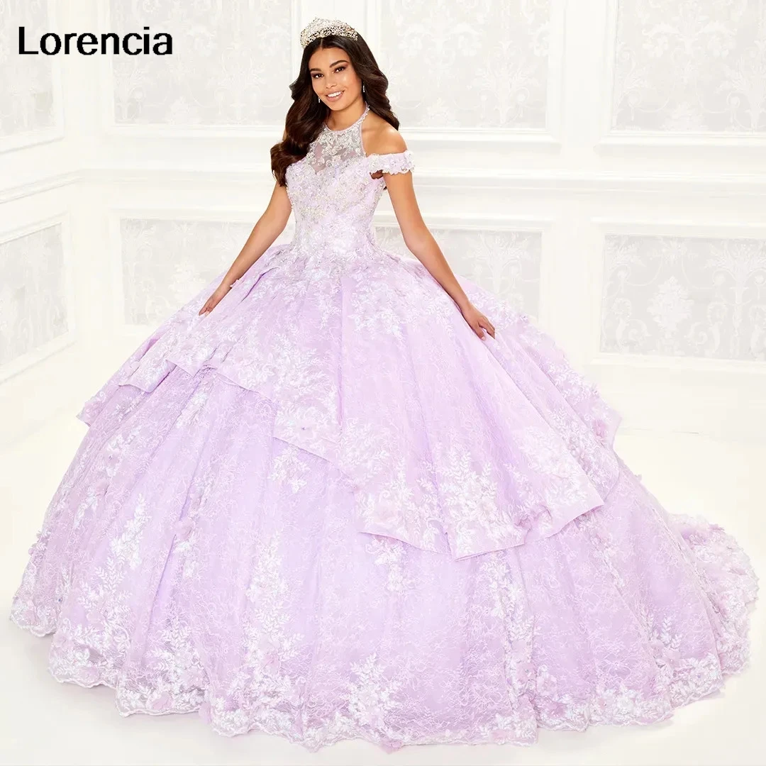 Lorencia сиреневое платье quinceanera