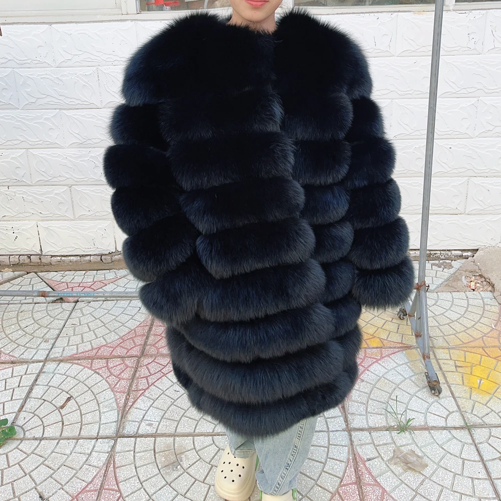 Queentina fox fur 90 см пальто - Фотография_2