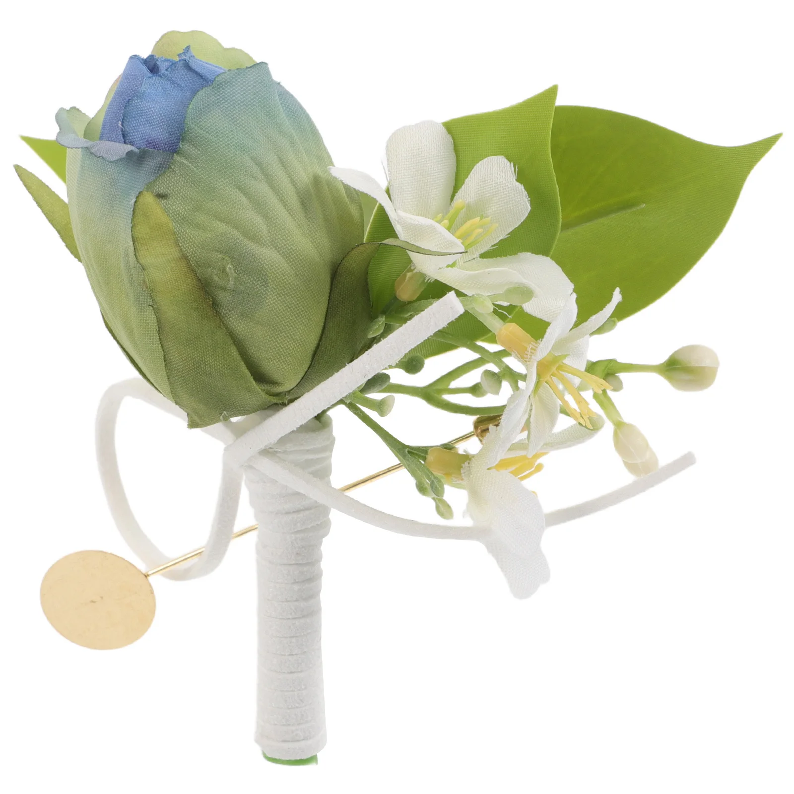 Реалистичная шелковая бутоньерка с цветком тюльпана - Фотография_3