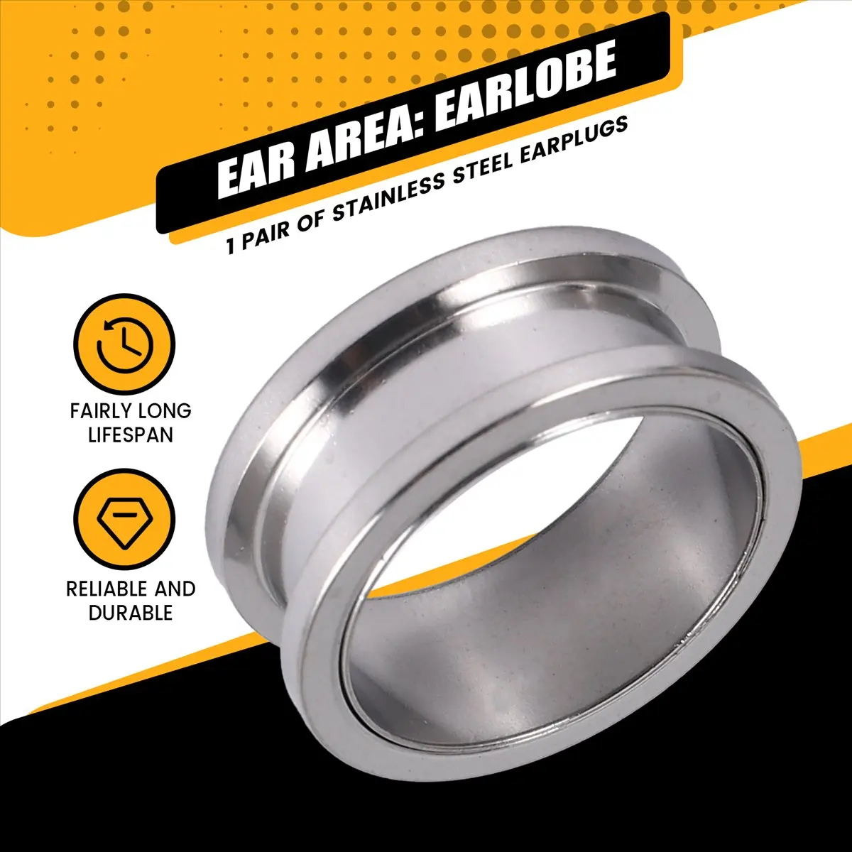 Abqr 1 пара винтовых затычек для ушей из нержавеющей стали - Фотография_6