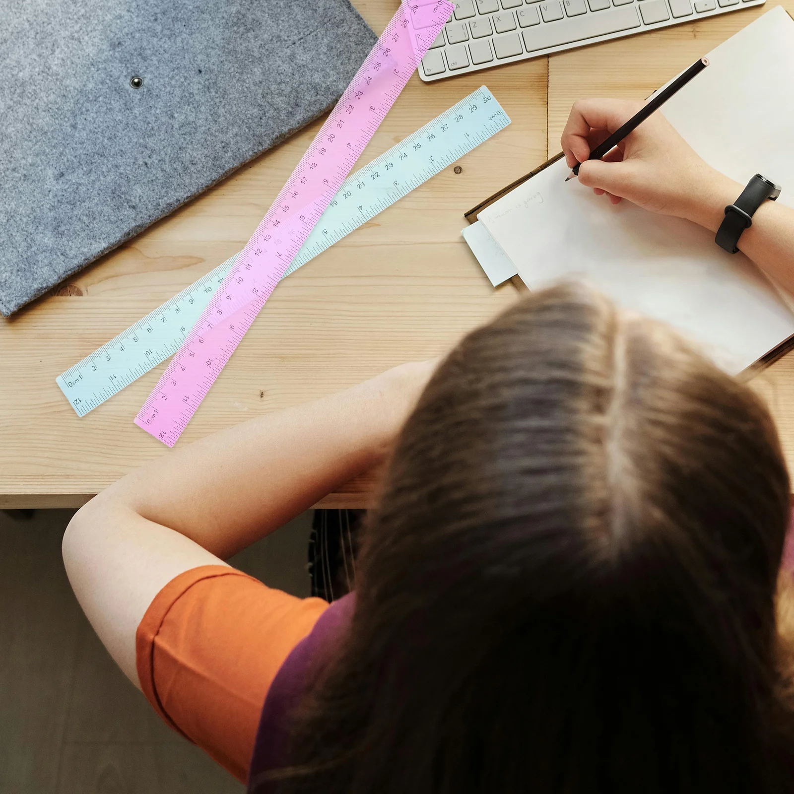 Цветные линейки, пластиковые измерительные - Фотография_5