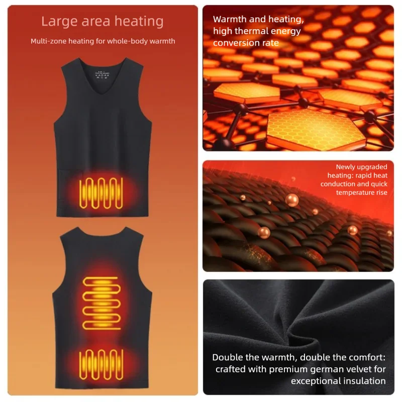 Умный бесшовный жилет с электрическим подогревом для мужчин и женщин - Фотография_2