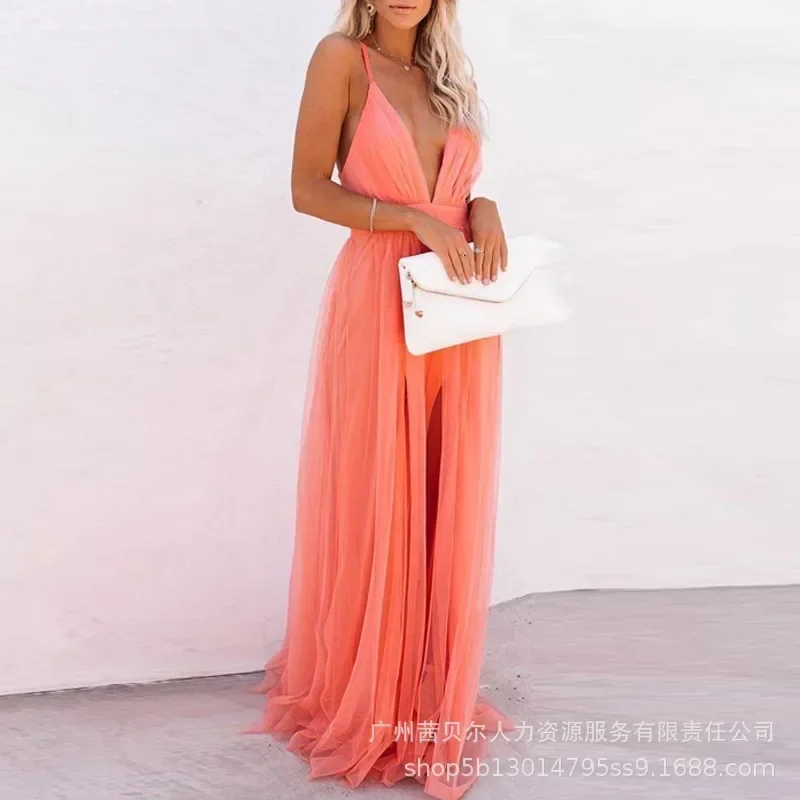 Женское вечернее платье с высокой талией длиной до пола - Фотография_3