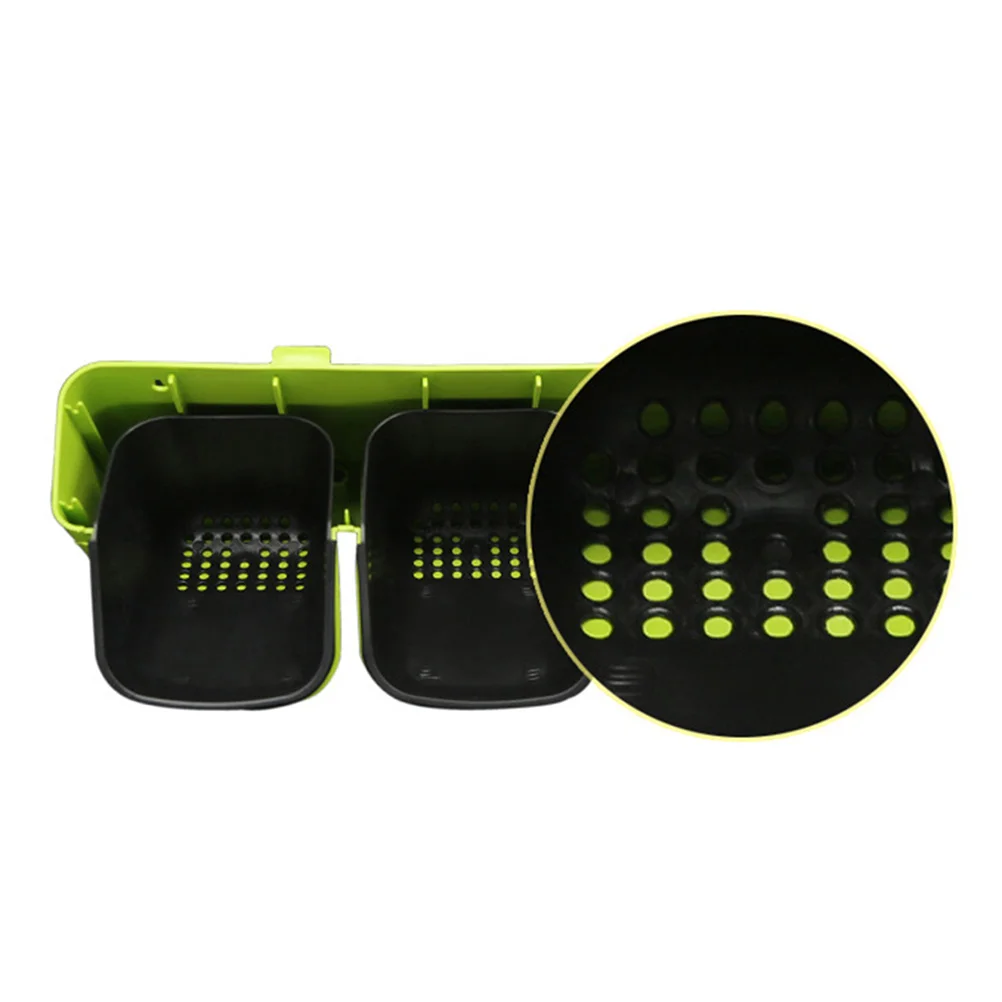 Светло-зеленый настенный горшок с дренажными отверстиями - Фотография_2