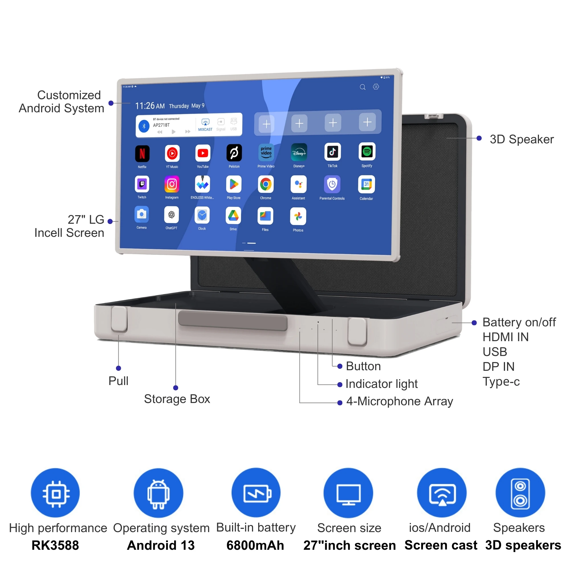 Packgo smart tv 27-дюймовый планшет - Фотография_2