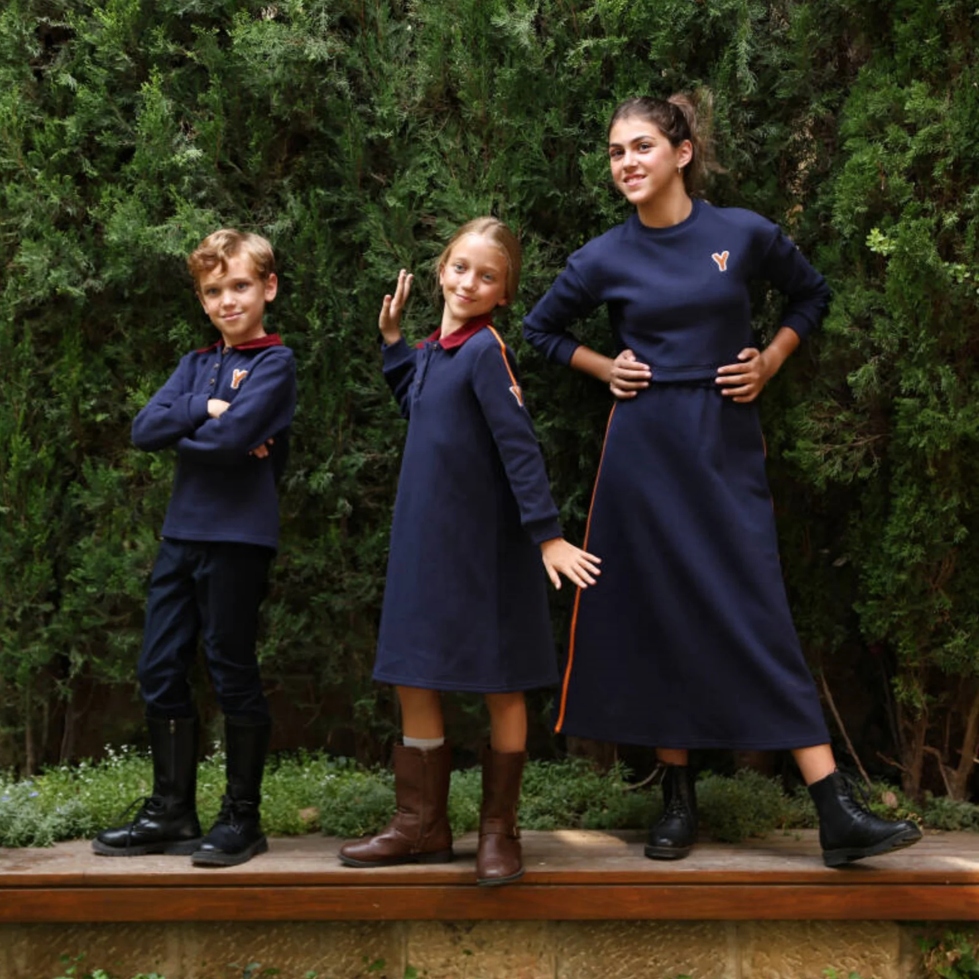 Детская темно-синяя одежда-поло из ткани пике 1920