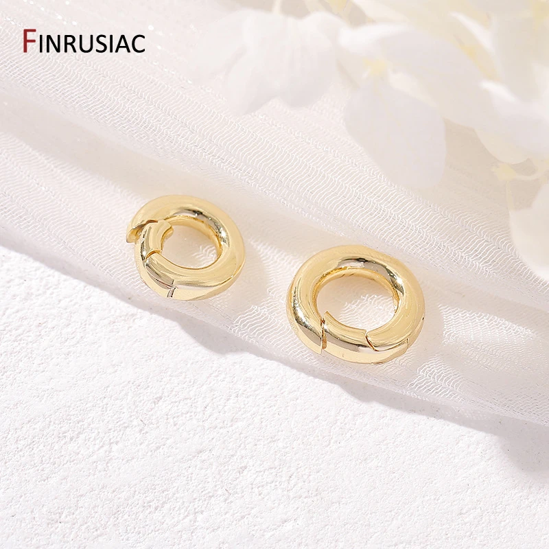 Латунная пружинная застежка в форме сердца с позолоченным покрытием - Фотография_4