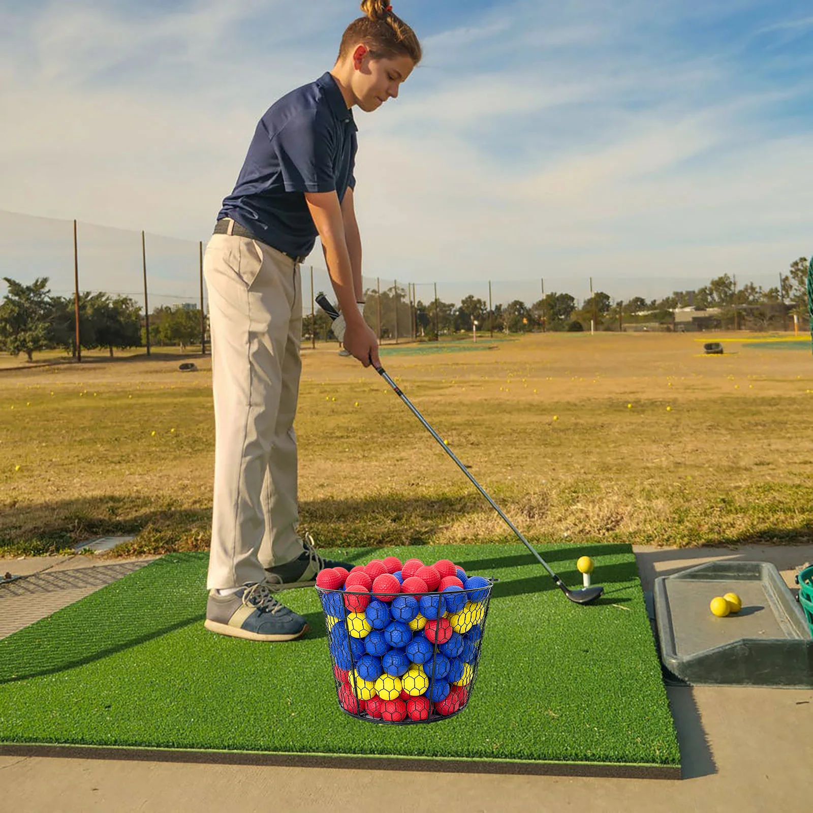 Корзина для хранения мячей для гольфа из нержавеющей стали - Фотография_2