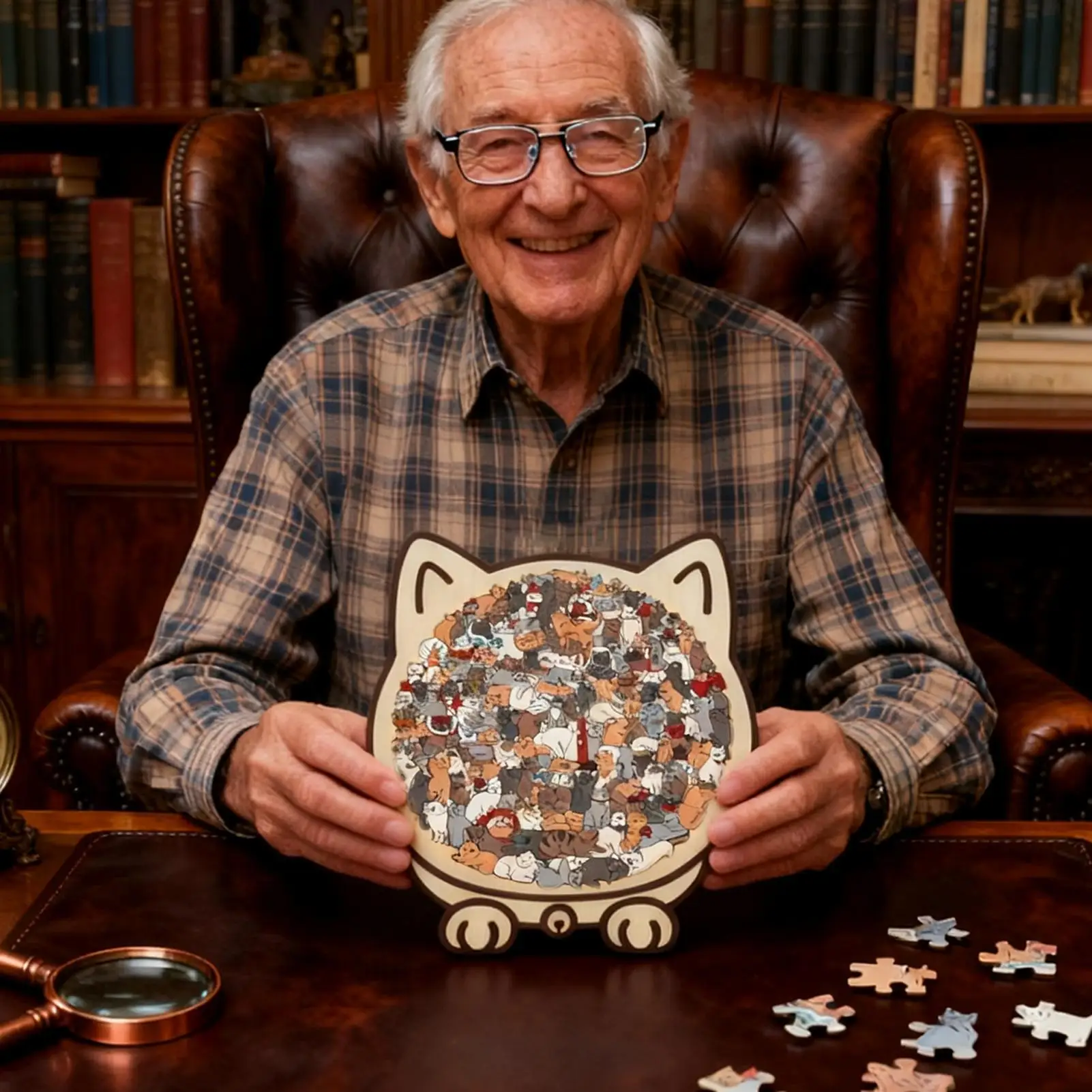 Деревянные головоломки в форме кошки - Фотография_5