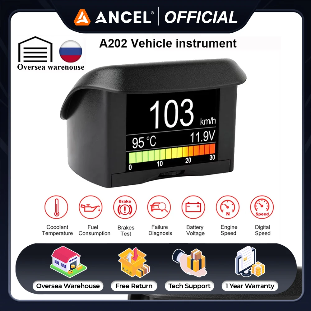 Встроенный компьютер ancel a202 для автомобиля obd2