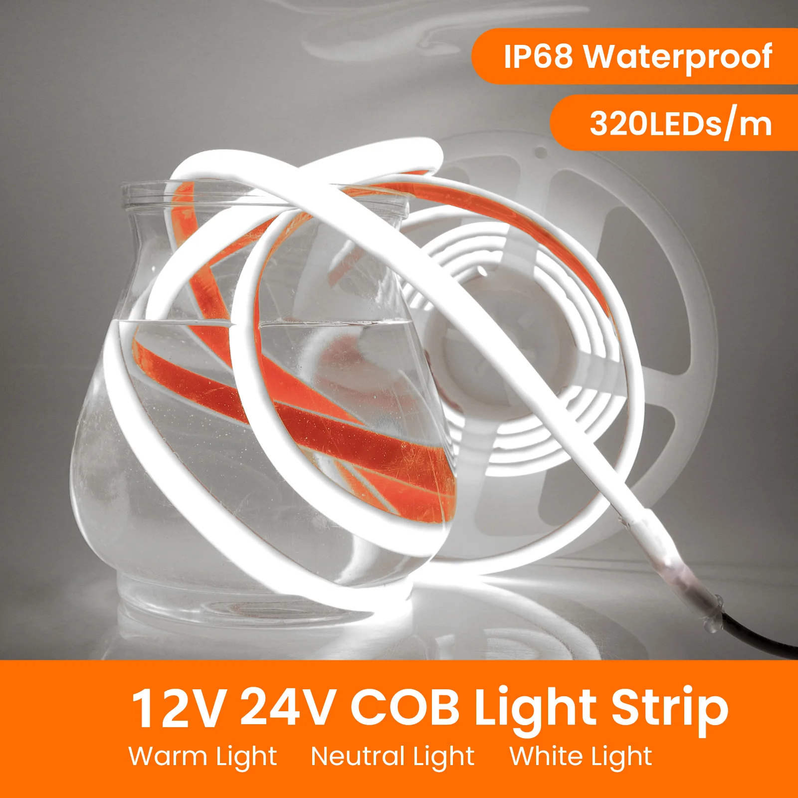 Светодиодная лента cob 12 в 24 - Фотография_4