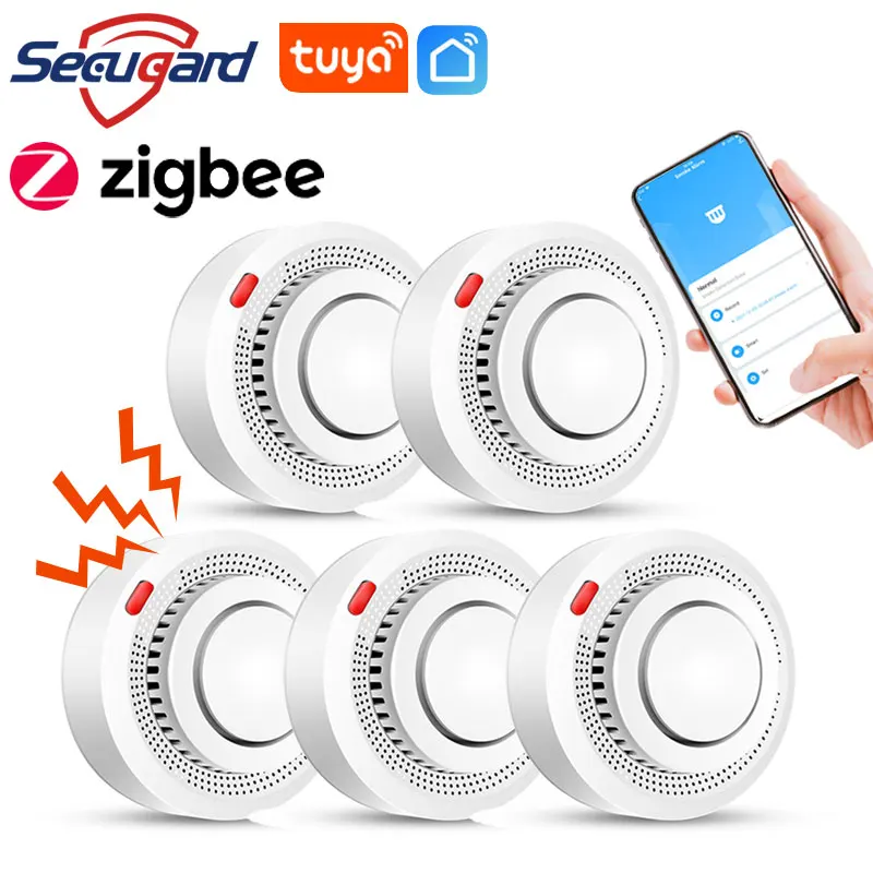 Умный домашний датчик пожара tuya датчик дыма zigbee