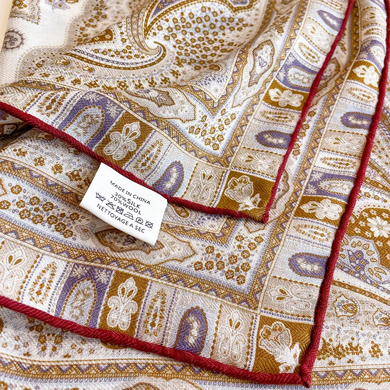 Шарф квадратный женский осенне-зимний - Фотография_4