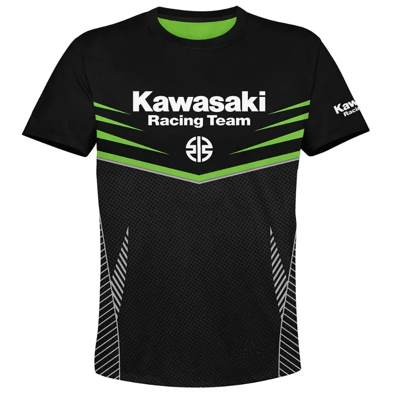 Мужская летняя спортивная футболка kawasaki racing team