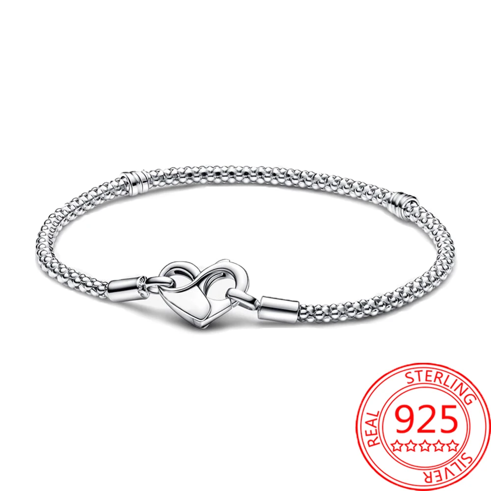 Классический браслет из стерлингового серебра 925 пробы с розами - Фотография_2