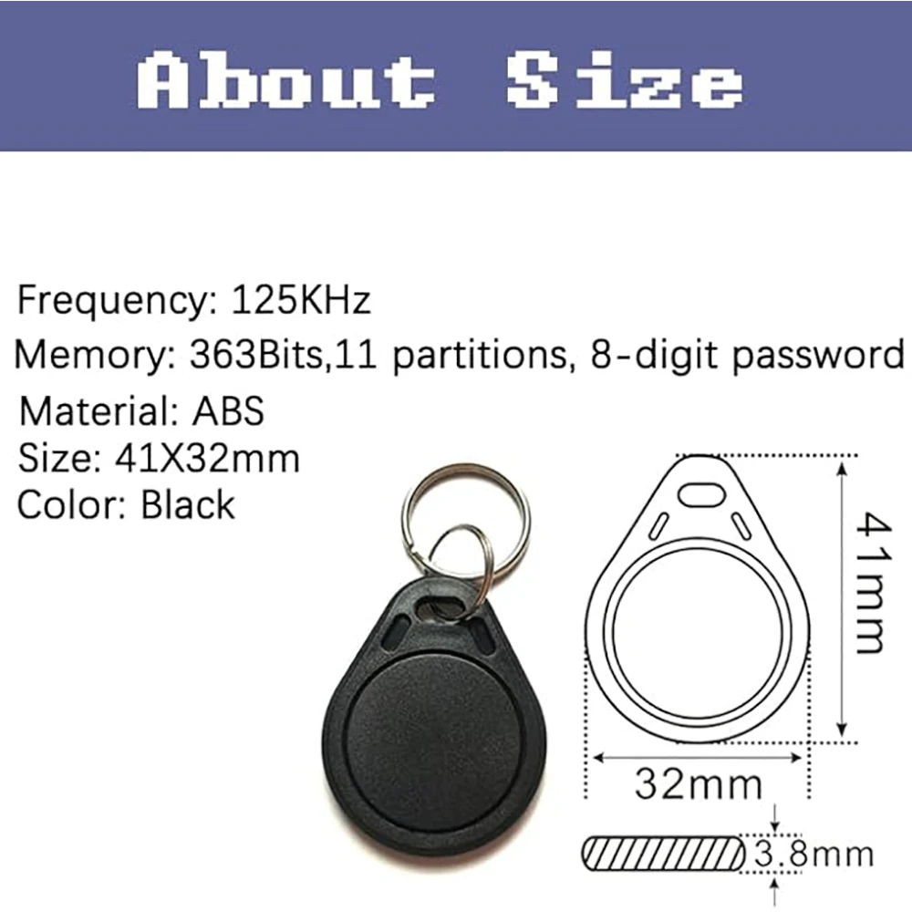 Nfc-тег ntag215, черный брелок, - Фотография_2