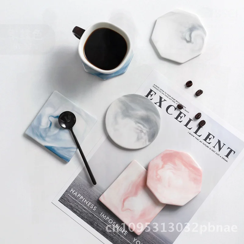 Скандинавская мраморная пробковая подставка - Фотография_3