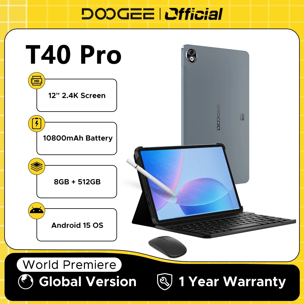 【brand+】doogee t40 pro tablet 12 дюймов ips 2