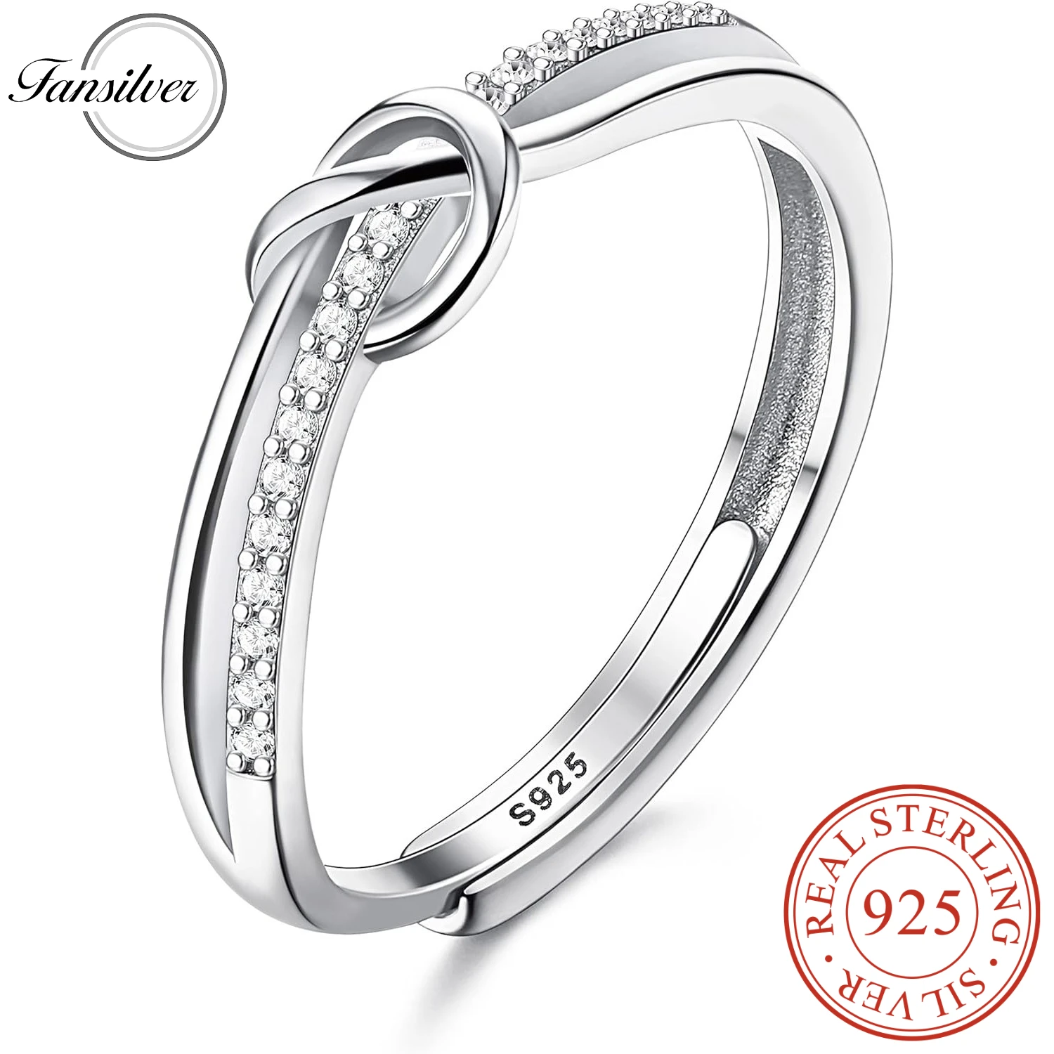 Fansilver кольцо из стерлингового серебра 925 пробы для женщин