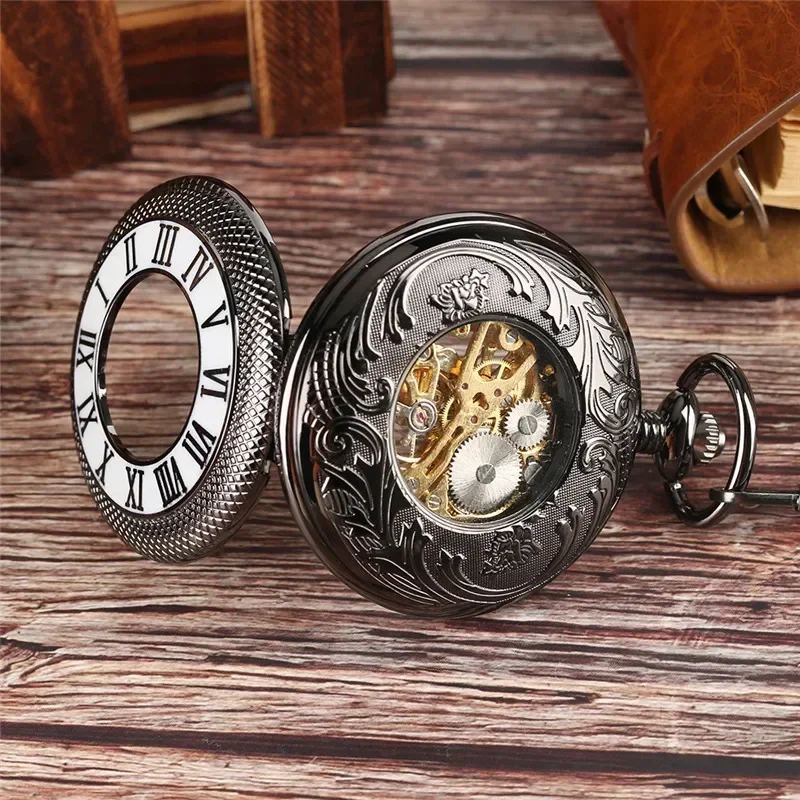 Винтажные черные полуохотники для мужчин и женщин - Фотография_4