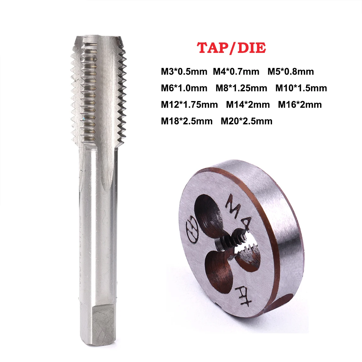 Левый метчик с резьбой m3 m4 m5