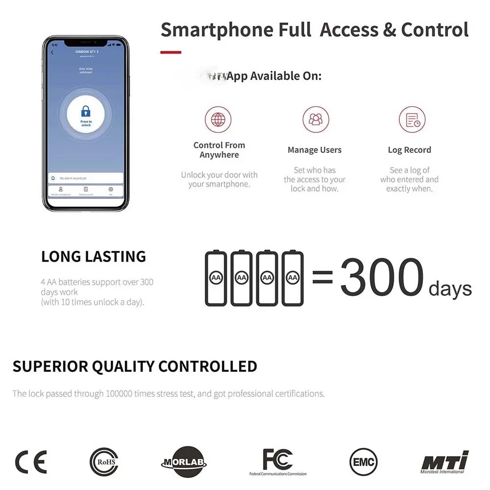 Смарт-замок gimdow с паролем - Фотография_4