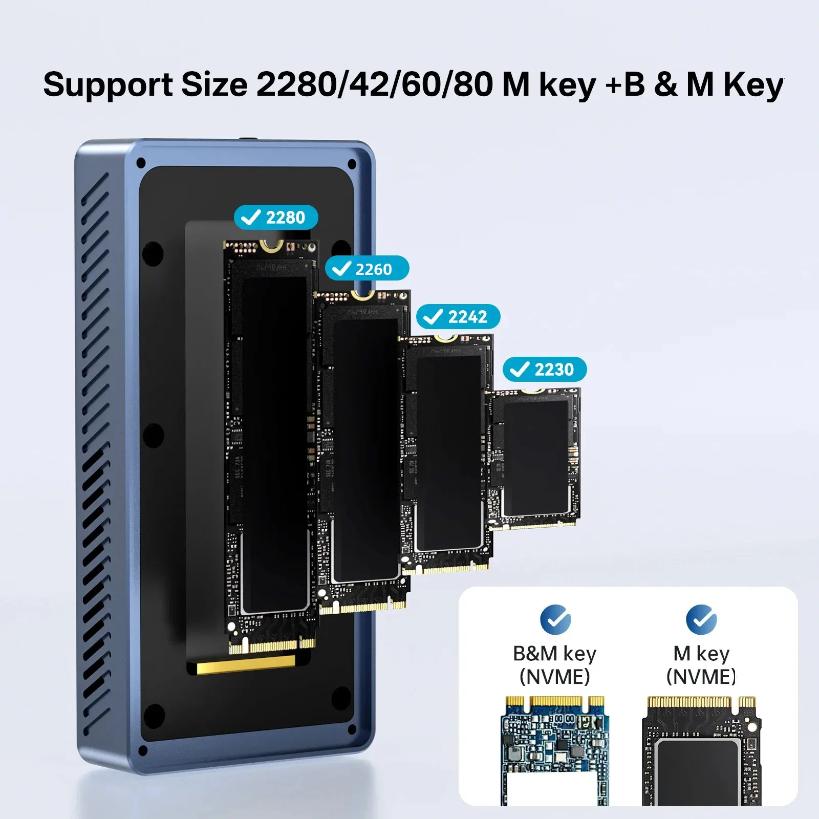 Корпус ssd acasis 40 гбит/с usb 4 с охлаждающим вентилятором - Фотография_6