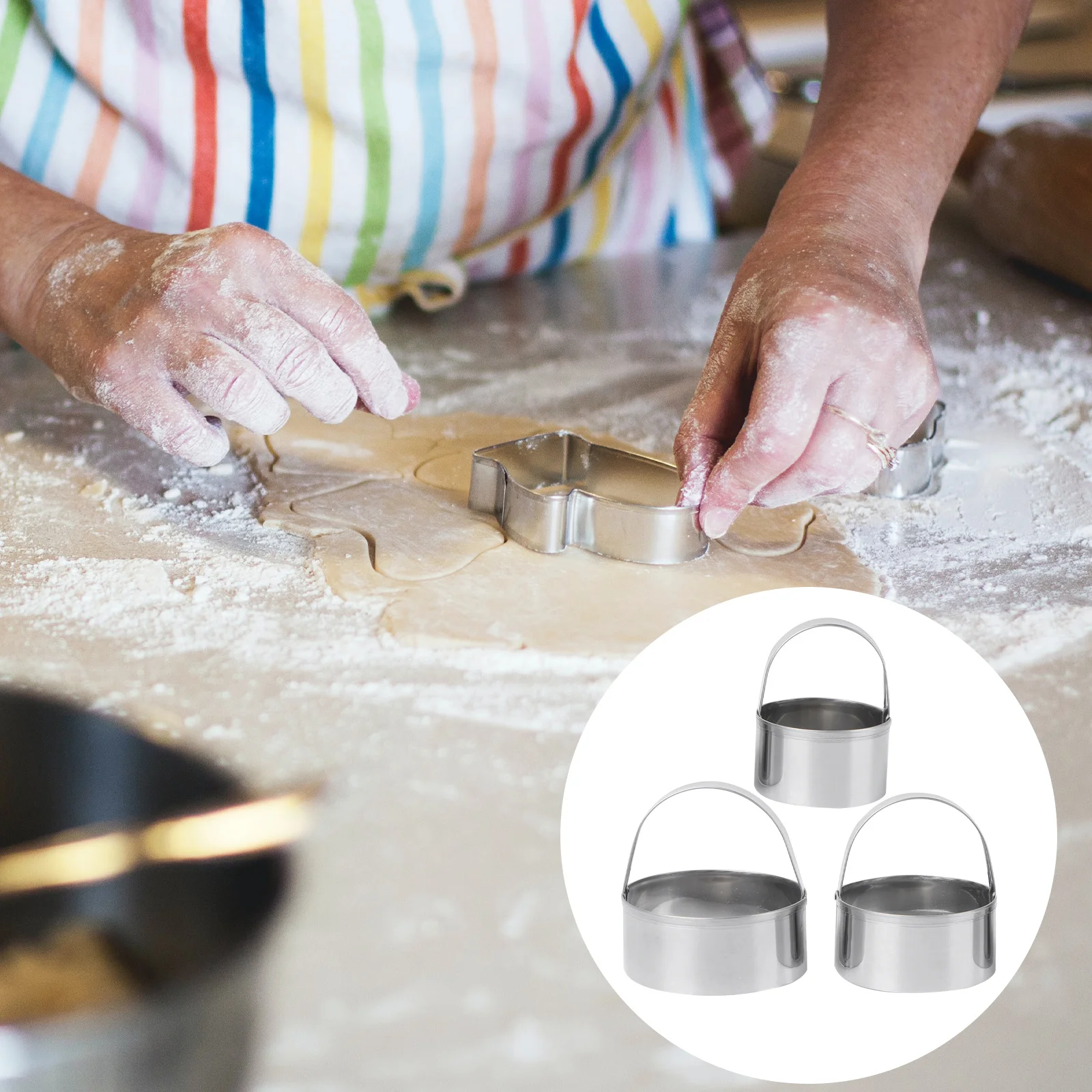 Круглый набор формочек для печенья из нержавеющей стали - Фотография_4