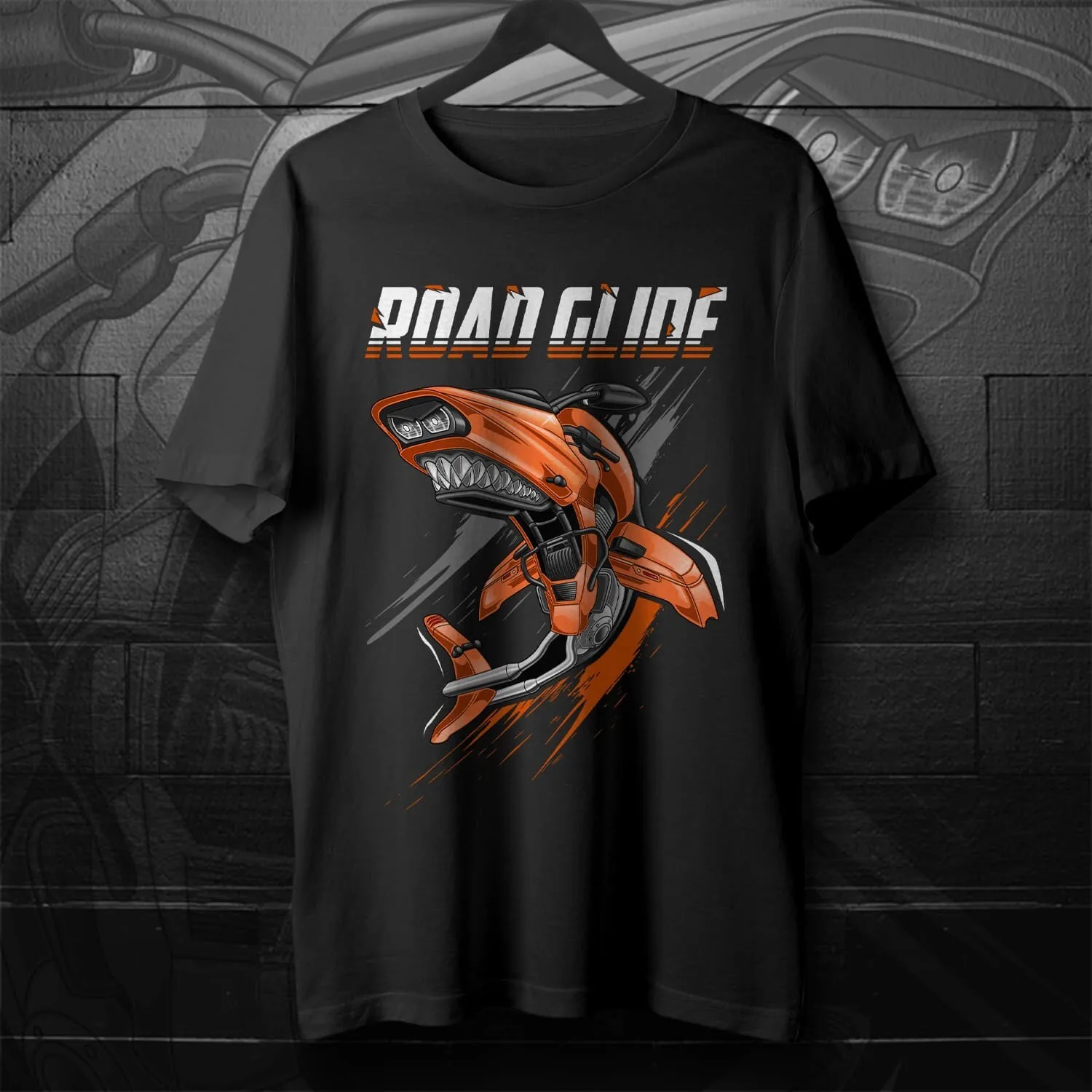 H-d road glide мотоциклетная футболка в стиле акулы - Фотография_2