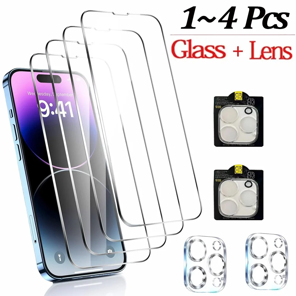 1~4pcs hd защитное стекло на iphone