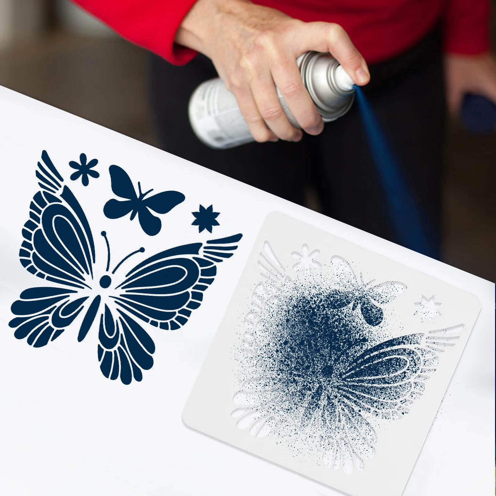 Набор трафаретов для рисования бабочек - Фотография_3