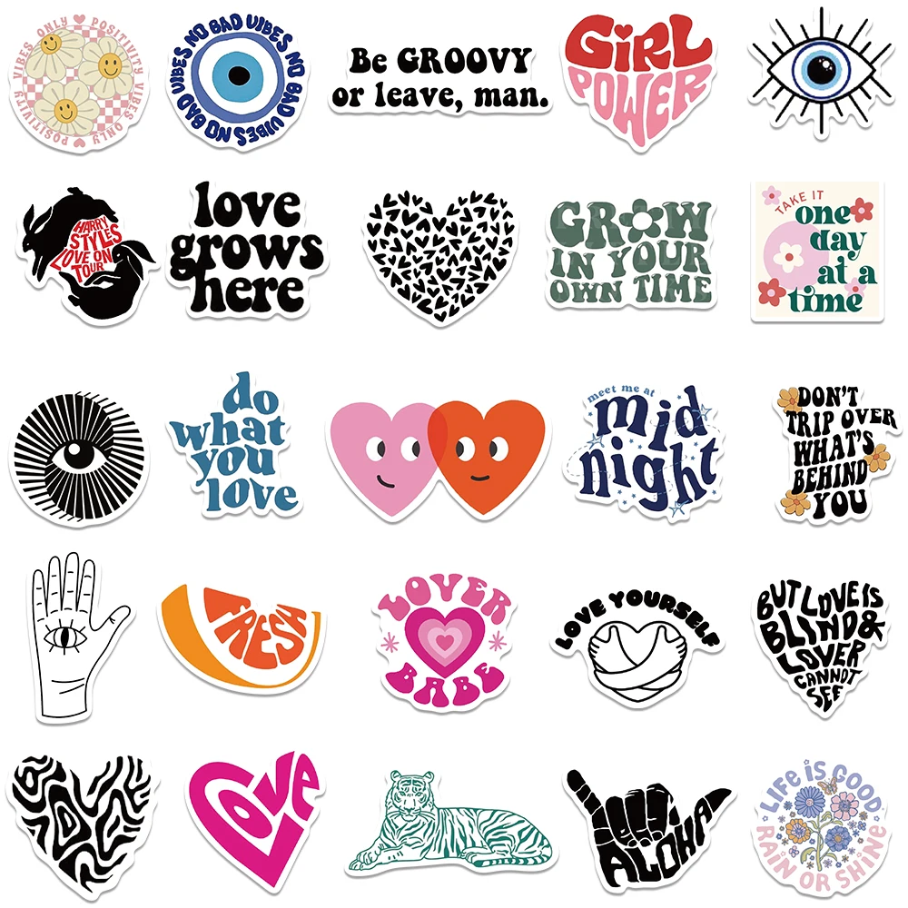 Вдохновляющие английские наклейки с сердечками любви - Фотография_5